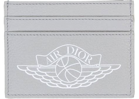 air jordan dior card holder|Dior x Jordan Wings Card Holder (4 Card Slot) Grey.